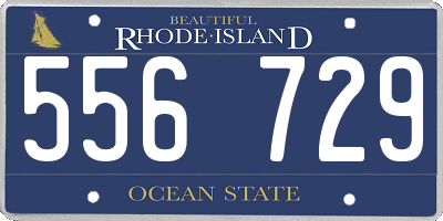 RI license plate 556729