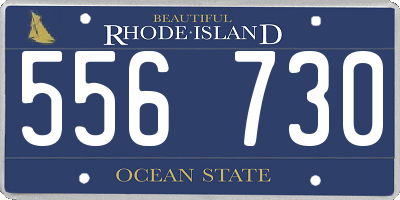 RI license plate 556730