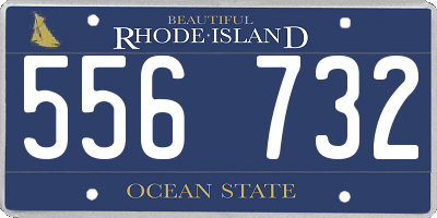 RI license plate 556732