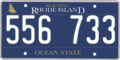 RI license plate 556733