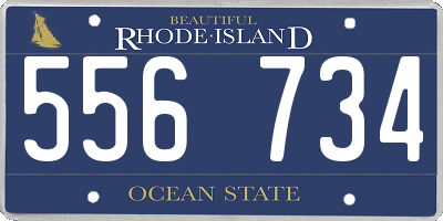 RI license plate 556734