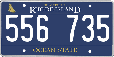 RI license plate 556735