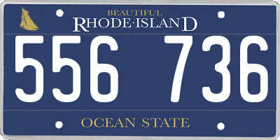 RI license plate 556736