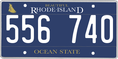 RI license plate 556740