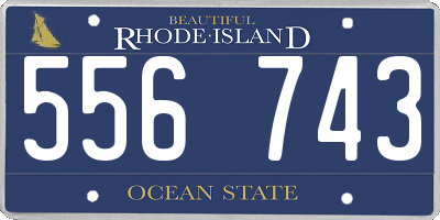 RI license plate 556743