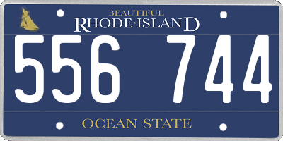 RI license plate 556744
