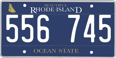 RI license plate 556745