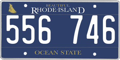 RI license plate 556746