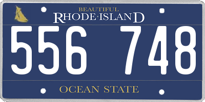 RI license plate 556748