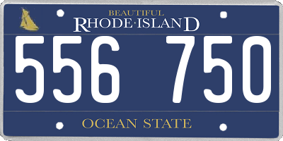 RI license plate 556750