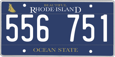 RI license plate 556751