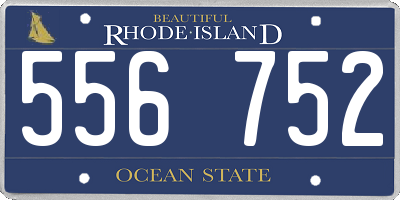 RI license plate 556752
