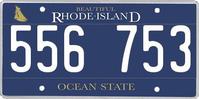 RI license plate 556753