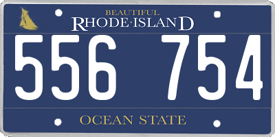RI license plate 556754