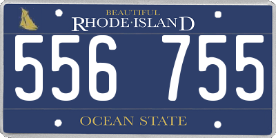 RI license plate 556755