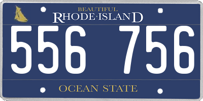 RI license plate 556756