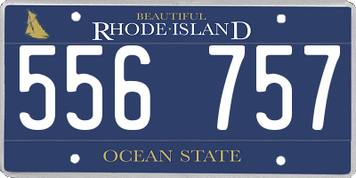 RI license plate 556757