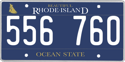RI license plate 556760
