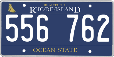 RI license plate 556762