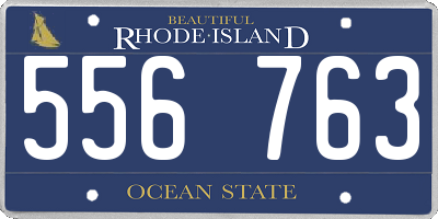 RI license plate 556763