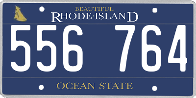 RI license plate 556764