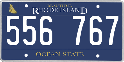 RI license plate 556767