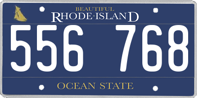 RI license plate 556768