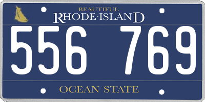 RI license plate 556769