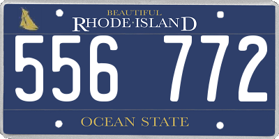 RI license plate 556772