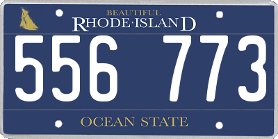 RI license plate 556773