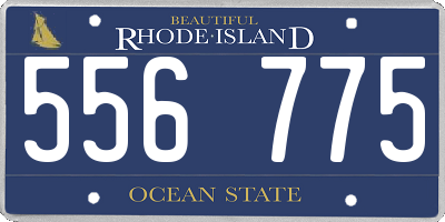 RI license plate 556775