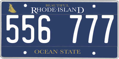 RI license plate 556777