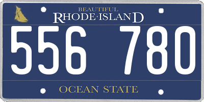 RI license plate 556780