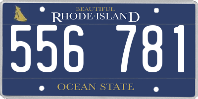 RI license plate 556781