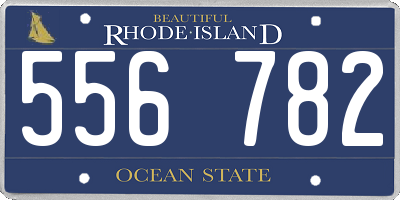 RI license plate 556782