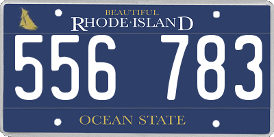 RI license plate 556783