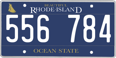 RI license plate 556784
