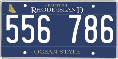 RI license plate 556786