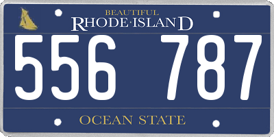 RI license plate 556787