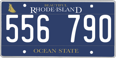 RI license plate 556790