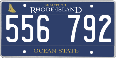 RI license plate 556792