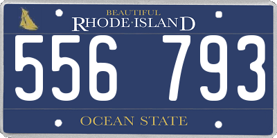 RI license plate 556793