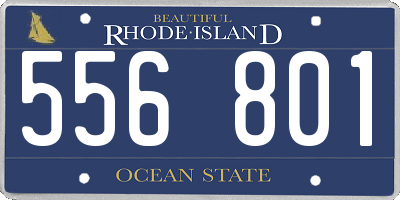 RI license plate 556801