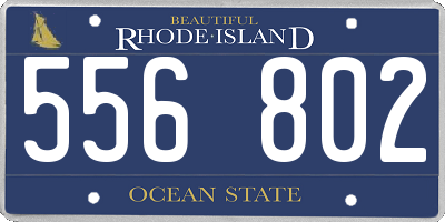 RI license plate 556802