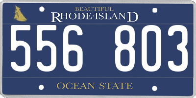 RI license plate 556803