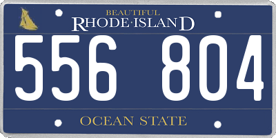 RI license plate 556804