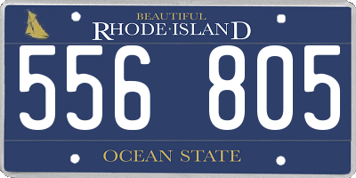 RI license plate 556805