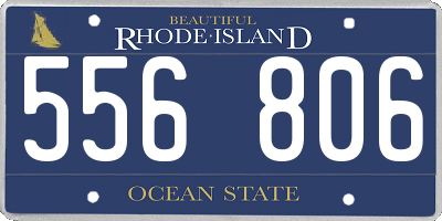 RI license plate 556806