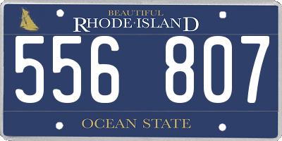 RI license plate 556807