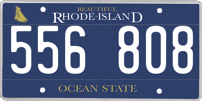 RI license plate 556808